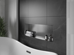 Mexen X-Wall-NR ράφι εσοχής χωρίς στεφάνη 90 x 30 cm, βουρτσισμένο gun gray - 19E1903010