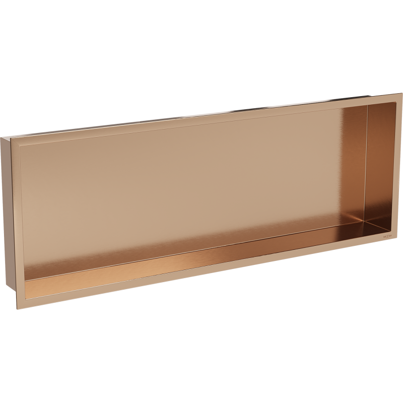 Mexen X-Wall-R półka wnękowa z kołnierzem 90 x 30 cm, miedź szczotkowana - 19C0903010