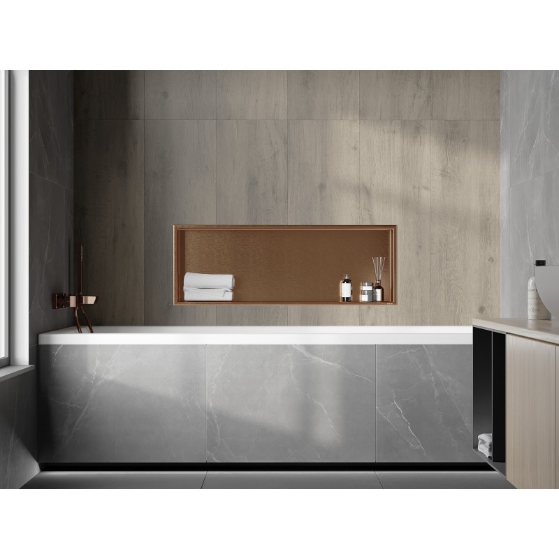 Mexen X-Wall-R nišas plaukts ar atloku 90 x 30 cm, slīpēta varš - 19C0903010