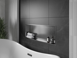 Mexen X-Wall-R estante empotrado con reborde 90 x 30 cm, gris pistola cepillado - 19E0903010