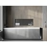 Mexen X-Wall-R nisplank met kraag 90 x 30 cm, geborsteld gun gray - 19E0903010