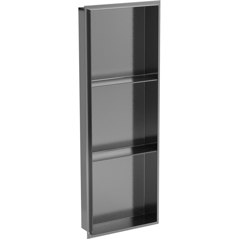 Mexen X-Wall-NR prateleira embutida sem flange com prateleira 90 x 30 cm, cinza armado escovado - 19E1903010S