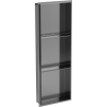 Mexen X-Wall-NR étagère encastrée sans rebord avec étagère 90 x 30 cm, gris canon brossé - 19E1903010S