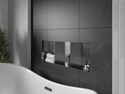 Mexen X-Wall-NR nišas plaukts bez atloka ar plauktu 90 x 30 cm, gun pelēks pulēts - 19E1903010S