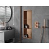 Mexen X-Wall-R nišas plaukts ar atloku un plauktu 90 x 30 cm, tīrīta vara - 19C0903010S
