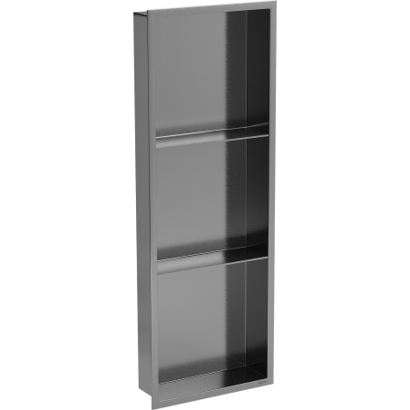 Mexen X-Wall-R półka wnękowa z kołnierzem i półką 90 x 30 cm, gun gray szczotkowany - 19E0903010S