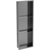 Mexen X-Wall-R półka wnękowa z kołnierzem i półką 90 x 30 cm, gun gray szczotkowany - 19E0903010S