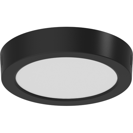 Mexen LDSR LED-Deckenleuchte Aufputz fi 17 cm, 12W, Neutral - 4000K, 960 lm, schwarz - L212-017-1240-70