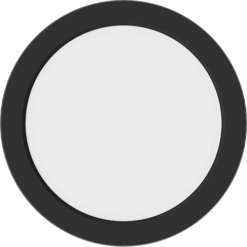 Mexen LDSR LED griestu plafonds, montējams virs sienas, diametrs 22 cm, 18W, Neitrāla - 4000K, 1440 lm, melns