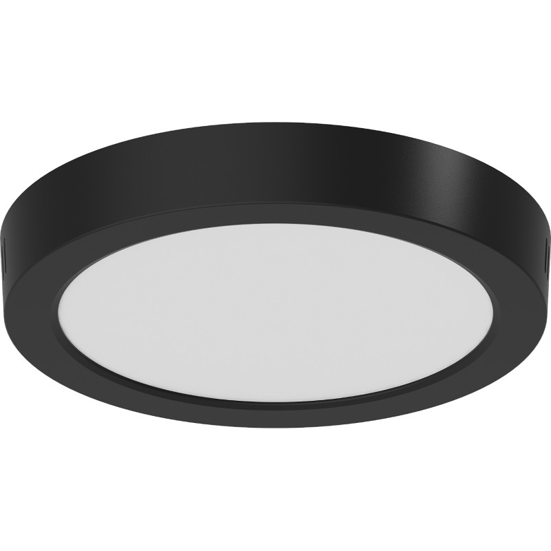 Mexen LDSR plafon a soffitto LED a montaggio superficiale di 22 cm di diametro, 18W, Fredda - 6500K, 1440 lm, nero