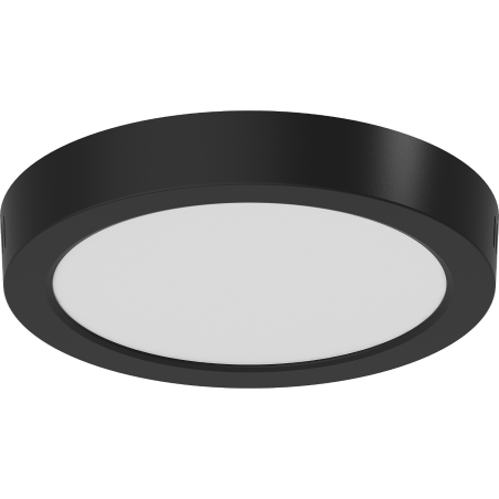 Mexen LDSR plafonnier LED monté en surface, diamètre 22 cm, 18W, froid - 6500K, 1440 lm, noir - L212-022-1865-70