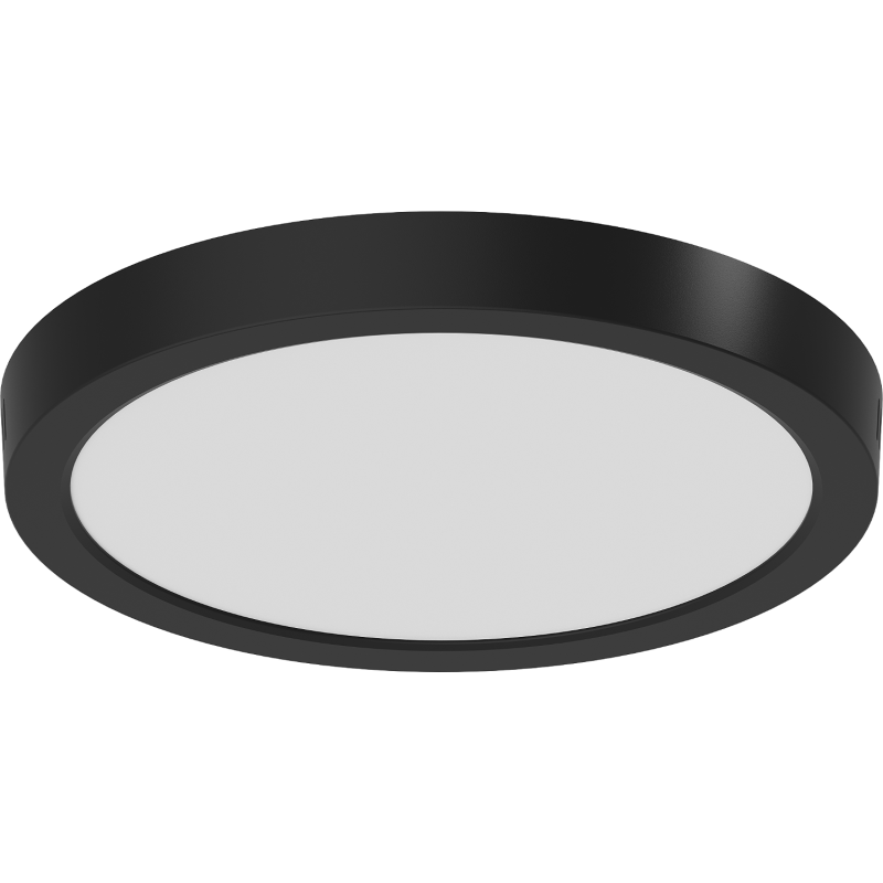 Mexen LDSR LED griesti virsapmetuma montāžai, diametrs 30 cm, 24W, Auksta - 6500K, 1920 lm, melna - L212-030-2465-70