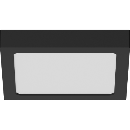 Mexen LDSS plafoniera da soffitto LED a montaggio superficiale 22 x 22 cm, 18W, Neutro - 4000K, 1440 lm, nero - L213-022-1840-70