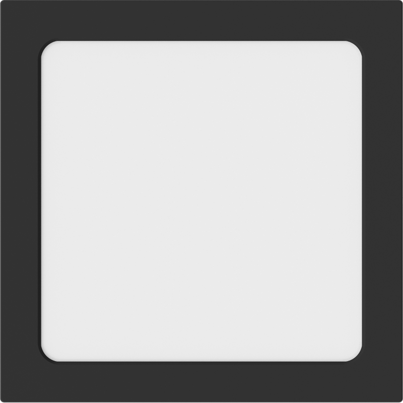 Mexen LDSS plafon sufitowy LED natynkowy 22 x 22 cm, 18W, Zimna - 6500K, 1440 lm, czarny - L213-022-1865-70