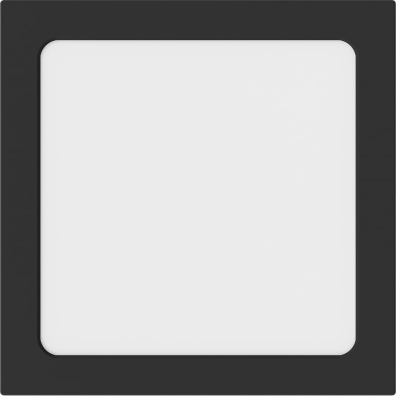 Mexen LDSS plafonnier LED de plafond en surface 22 x 22 cm, 18W, Froid - 6500K, 1440 lm, noir - L213-022-1865-70