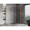 Mexen Mist-F kokkupandav dušinurk parempoolne 70 x 70 cm, läbipaistev, harjatud vask - 8A6T-070-070-65-00-P