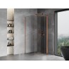 Mexen Mist-F kokkupandav dušinurk parempoolne 90 x 90 cm, läbipaistev, harjatud vask - 8A6T-090-090-65-00-P