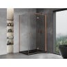 Mexen Mist-F folding shower enclosure right 80 x 120 cm, transparent, brushed copper - 8A6T-080-120-65-00-P