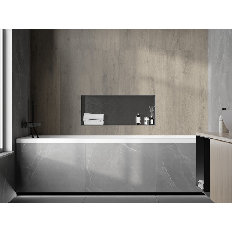 Mexen X-Wall-NR nišas plaukts bez apkakles 75 x 30 cm, gun gray matēts - 19E1753010