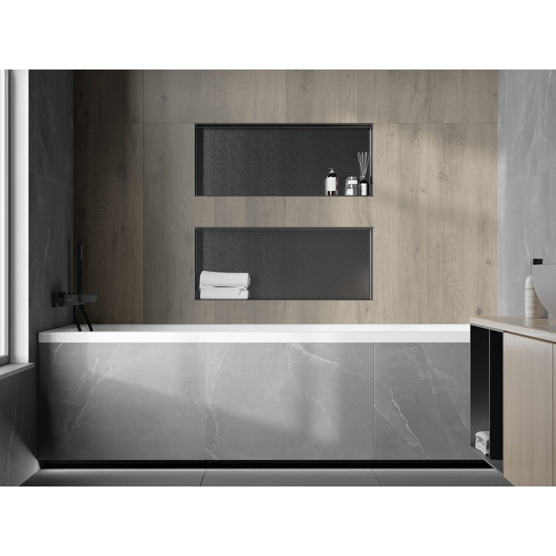 Mexen X-Wall-NR nišas plaukts bez apkakles 75 x 30 cm, gun gray matēts - 19E1753010