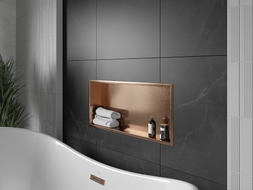 Mexen X-Wall-R nišširiiul äärikuga 75 x 30 cm, harjatud vask - 19C0753010