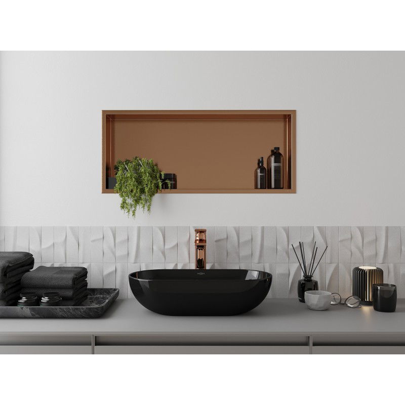 Mexen X-Wall-R Nischeregal mat Rand 75 x 30 cm, gebischt Koffer - 19C0753010