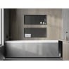 Mexen X-Wall-R inbouwplank met kraag 75 x 30 cm, gepolijst gun grijs - 19E0753010