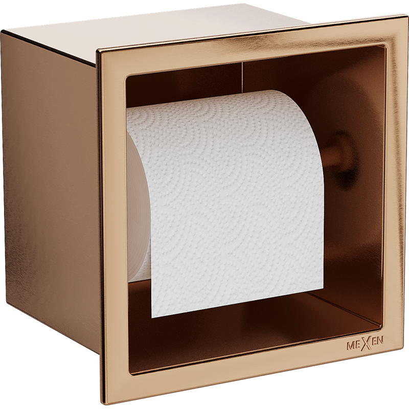 Mexen X-Wall-P toilet paper holder, brushed copper - 19C3