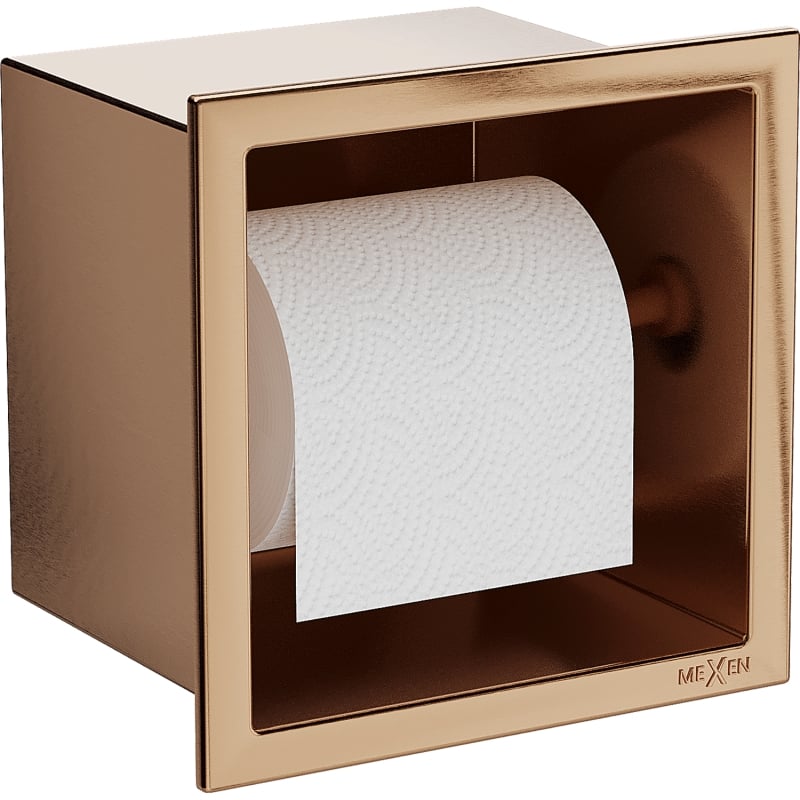 Mexen X-Wall-P toiletrolhouder, geborsteld koper - 19C3