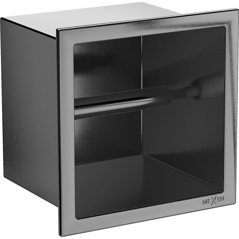 Mexen X-Wall-P Toilettenpapierhalter, gebürstetes Gun Grey - 19E3