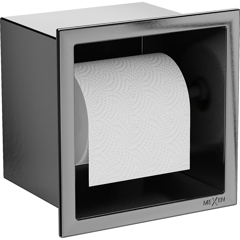 Mexen X-Wall-P toilet paper holder, gun grey brushed - 19E3