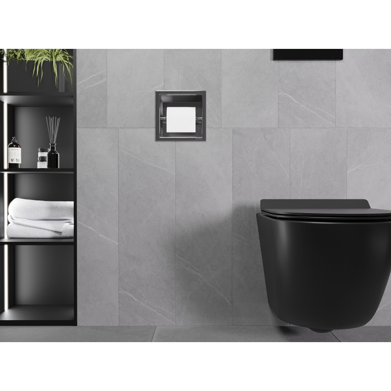 Mexen X-Wall-P Toilettenpapierhalter, gebürstet gun gray - 19E3