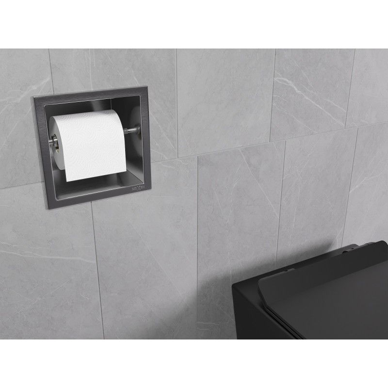 Mexen X-Wall-P porte-papier toilette, gris canon brossé - 19E3