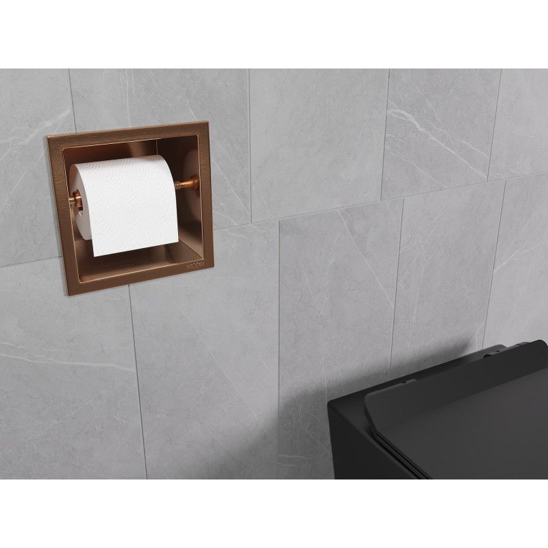 Mexen X-Wall-P Toilettenpapierhalter, gebürstetes Kupfer - 19C3