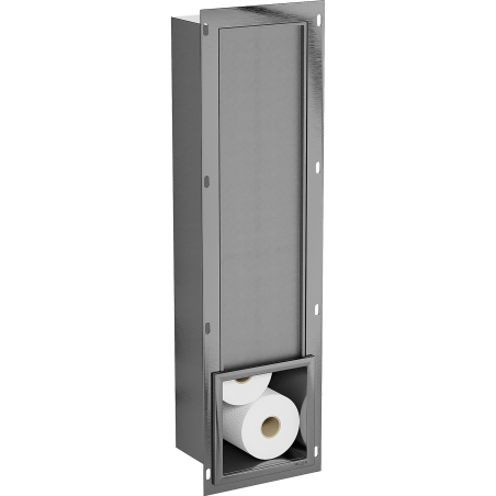 Mexen X-Wall-B toilet paper holder, gun grey brushed - 19E5