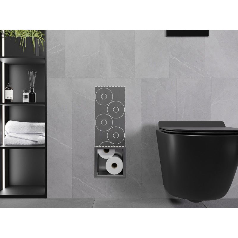 Mexen X-Wall-B toilet paper holder, gun grey brushed - 19E5