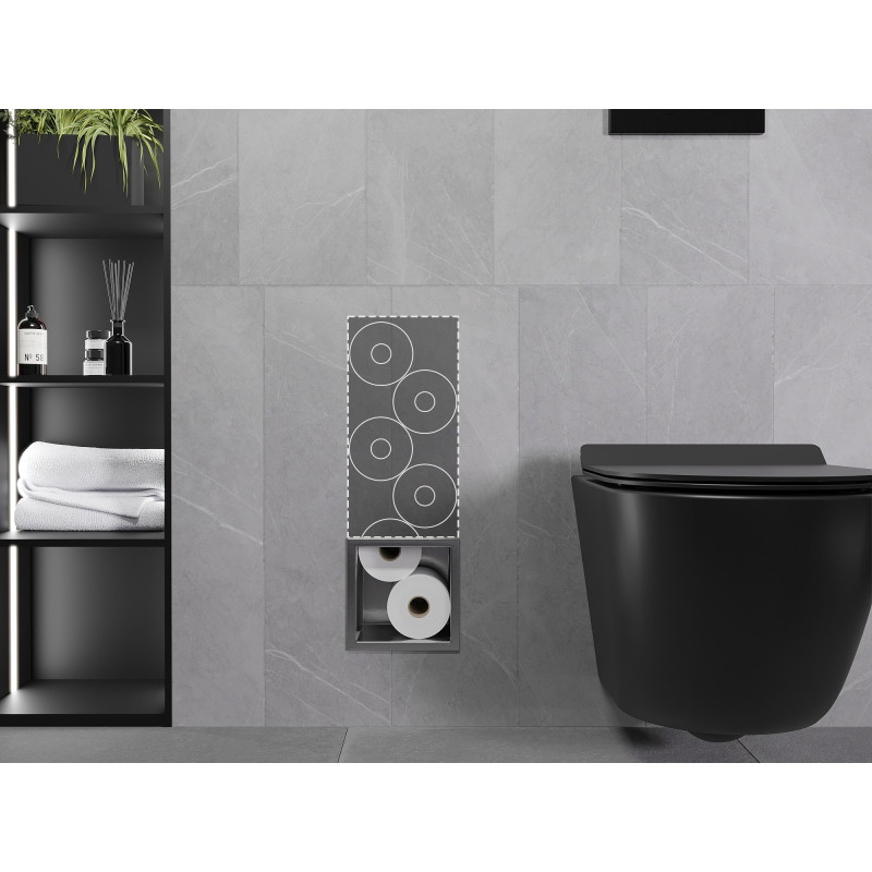 Mexen X-Wall-B wc-paperiteline, harjattu gun gray - 19E5