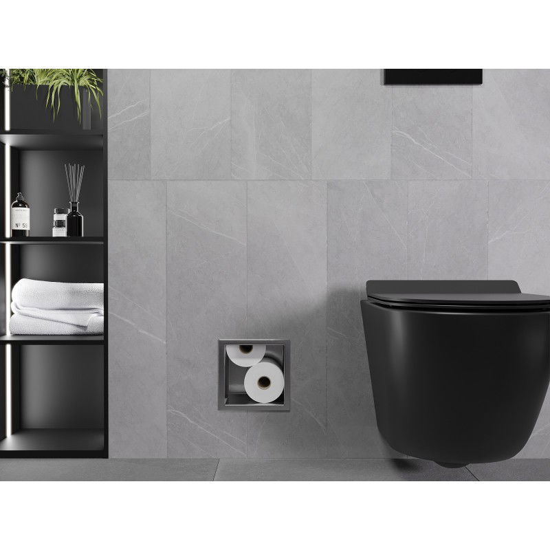 Mexen X-Wall-B porte-rouleau de papier toilette, gris canon brossé - 19E5