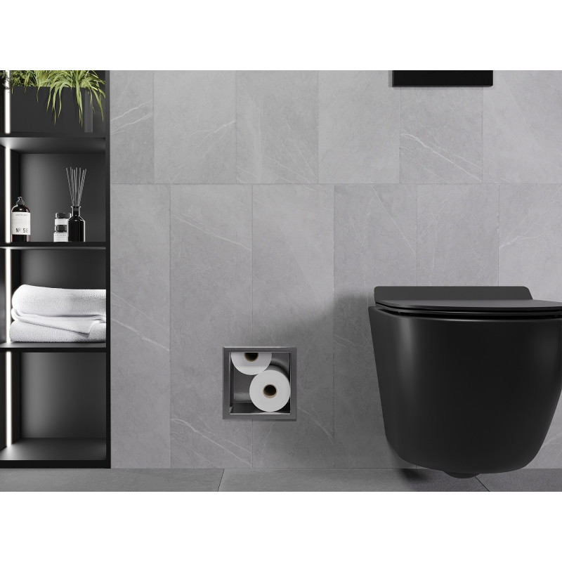 Mexen X-Wall-B toiletpapiermagazijn, geschuurd geweergrijs - 19E5