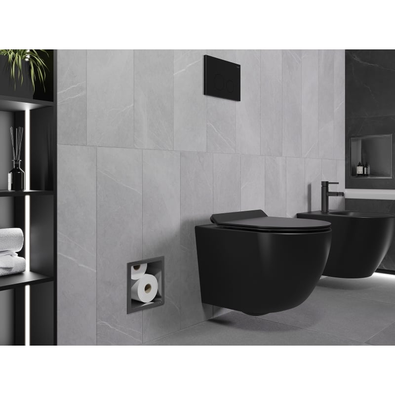 Mexen X-Wall-B wc-paperiteline, harjattu gun gray - 19E5