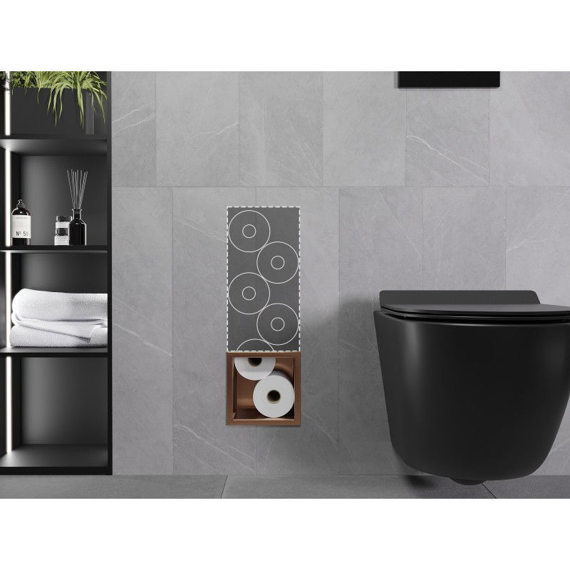 Mexen X-Wall-B toilet paper magazine, brushed copper - 19C5
