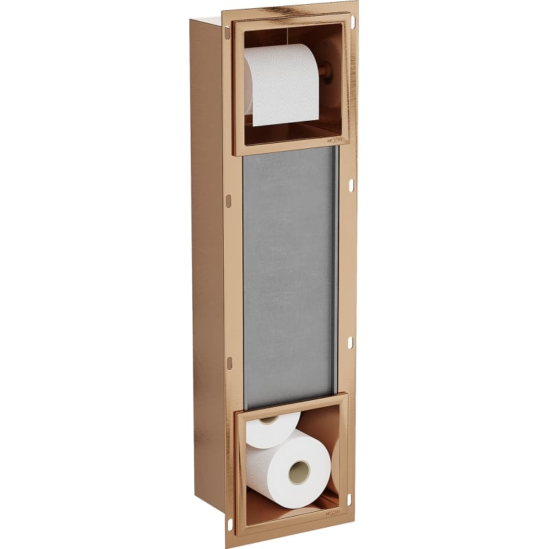 Mexen X-Wall-BP soporte para papel higiénico con dispensador, cobre cepillado - 19C4