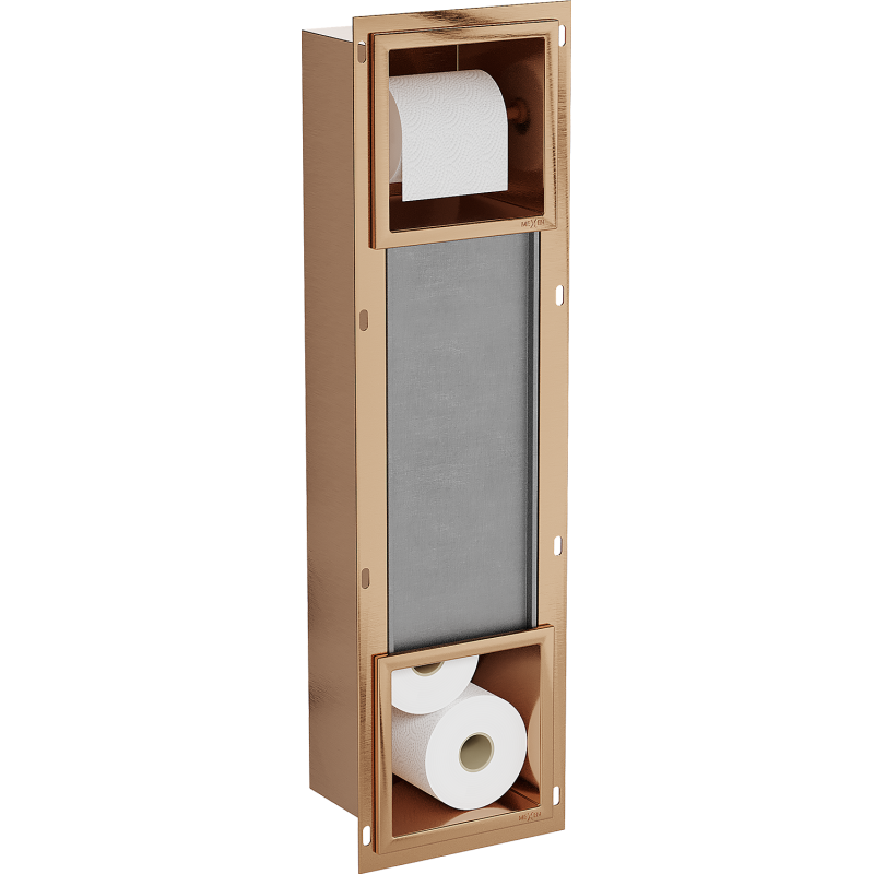 Mexen X-Wall-BP support de papier toilette avec chargeur, cuivre brossé - 19C4