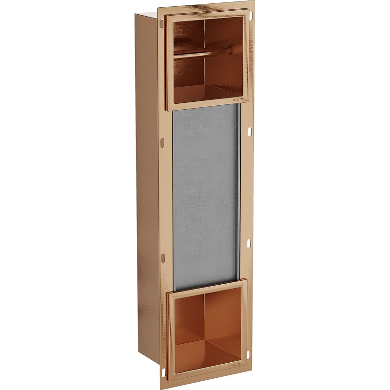 Mexen X-Wall-BP toiletrolhouder met magazijn, geborsteld koper - 19C4