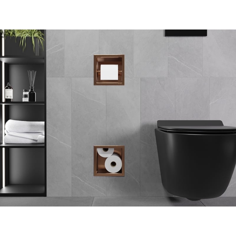 Mexen X-Wall-BP wc-paperinpidike varaajalla, harjattu kupari - 19C4