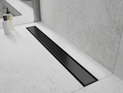 Mexen Flat Abs Flat ABS Linear Drain 2-in-1 80 cm, Black - 1769080