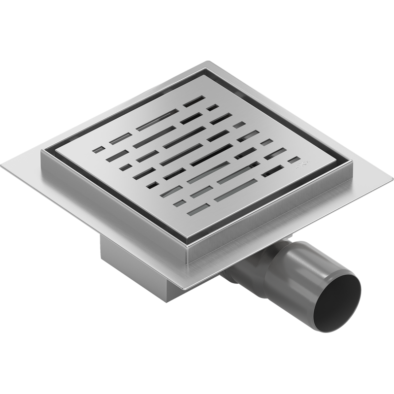 Mexen Flat-Q M01 quadratische Bodenablauf 12 x 12 cm, Inox - 1010312