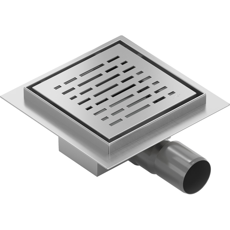 Mexen Flat-Q M01 scarico a pavimento quadrato 12 x 12 cm, inox - 1010312