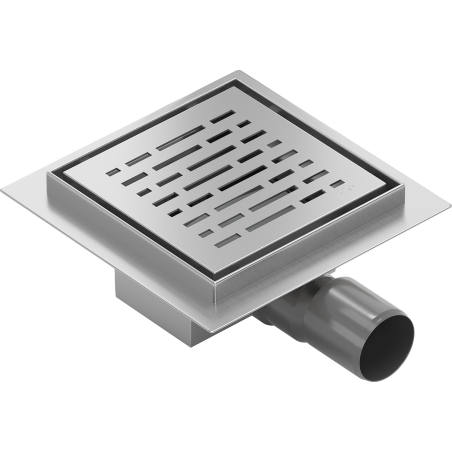 Mexen Flat-Q M01 siphon de sol carré 12 x 12 cm, inox - 1010312