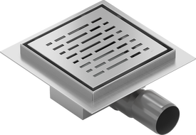 Mexen Flat-Q M01 Square Floor Drain 12 x 12 cm, Inox - 1010312